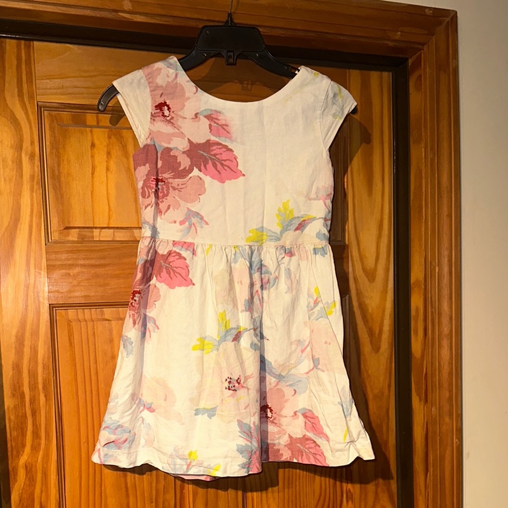 GAP White and Pink Sundress with Crew Neck for Cocktail Events